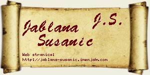 Jablana Susanić vizit kartica